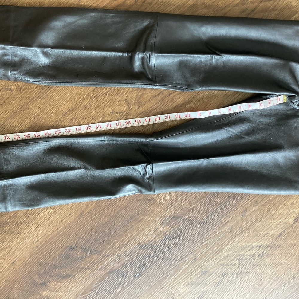 Rem Garson dark brown high rise leather pants - Picture 13 of 16